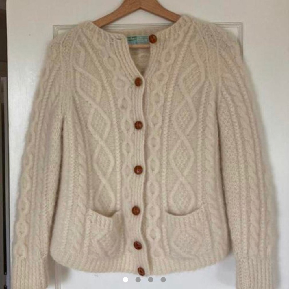 Vintage wool fisherman’s cardigan